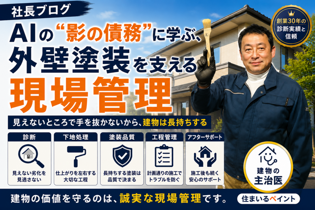 AIの影の債務に学ぶ外壁塗装を支える現場管理
