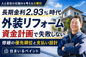 長期金利2.93％時代の外装リフォーム資金計画を解説する住まいるペイント代表・堺俊之