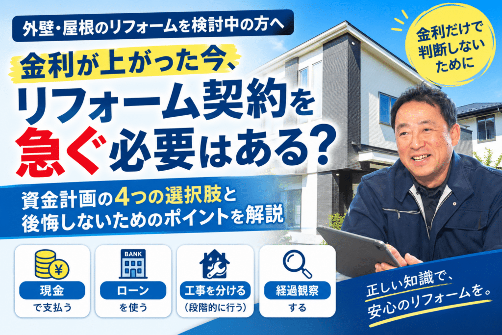 外壁塗装の資金計画と金利上昇について解説する住まいるペイント代表