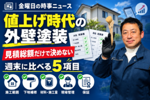 値上げ時代の外壁塗装｜見積総額だけで決めない5つの比較