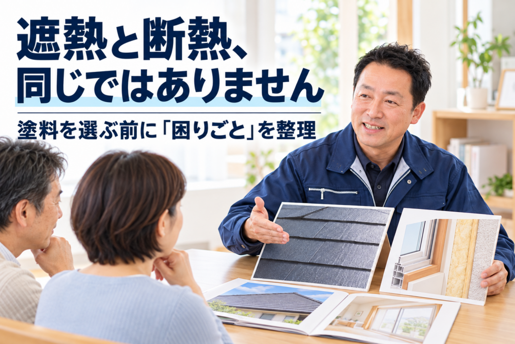 遮熱塗装と断熱改修の違いを比較・解説する株式会社住まいるペイント代表の堺俊之